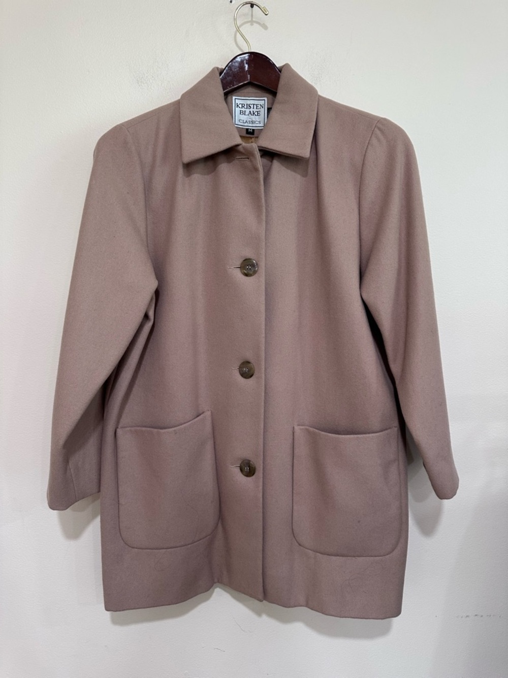 Kristen Blake Dusty Taupe Women's Pea Coat. Size M